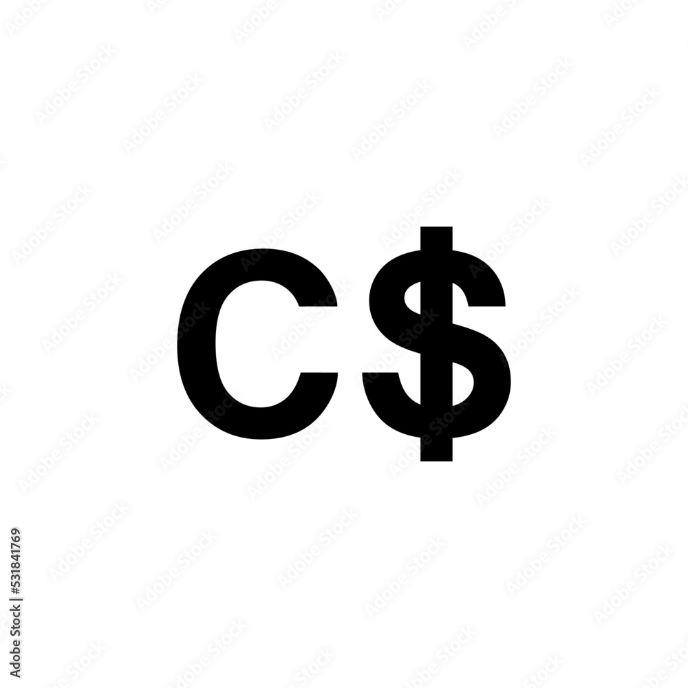 Canada Currency, CAD, Canadian Dollar Icon Symbol. Vector Illustration Canada Currency, CAD, Canadian Dollar Icon Symbol. Vector Illustration