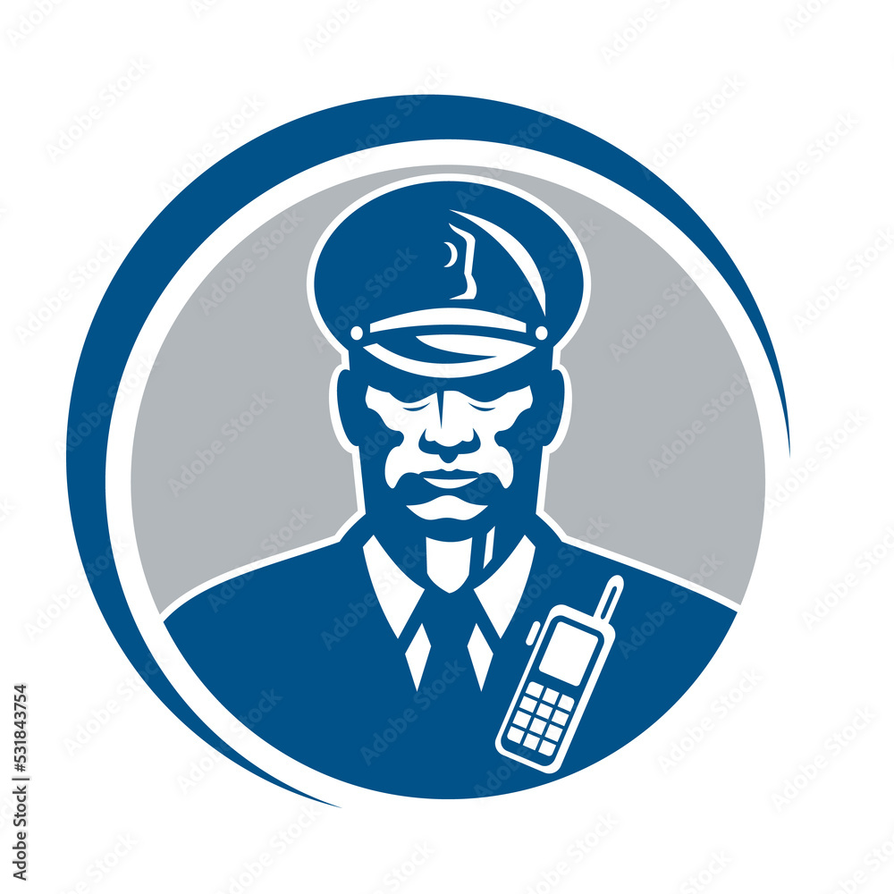Security Guard Police Officer Radio Circle