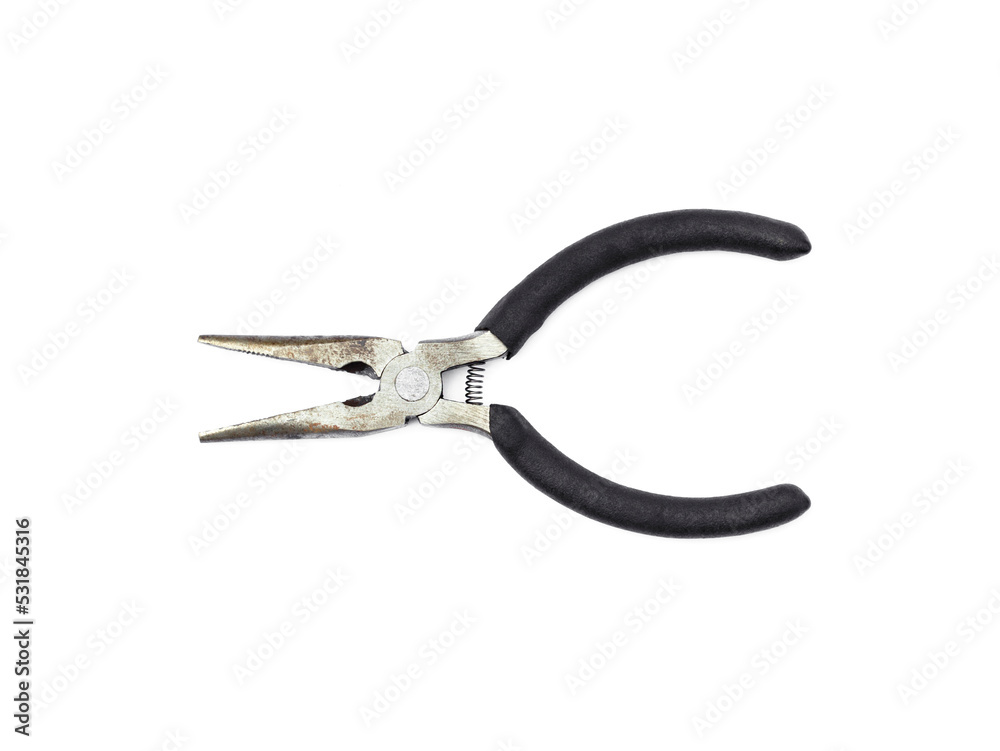 Old pliers isolated on a white background. Old pliers isolated on a white background.