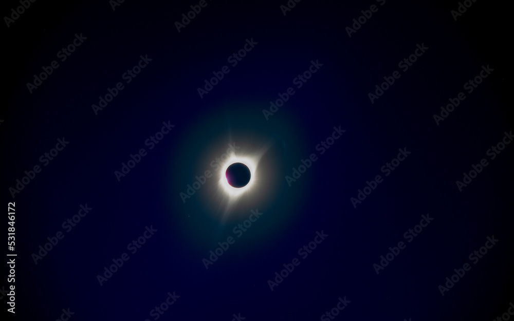Obraz premium Total solar eclipse. The moment before the totality.