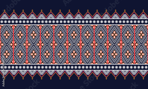 Geometric Ethnic oriental pattern traditional .Floral necklace embroidery design.