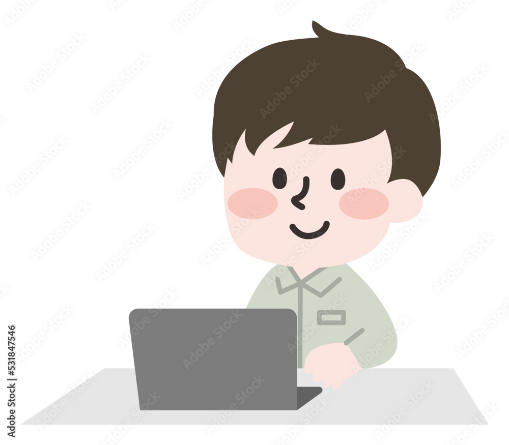 工事現場や工場で働く社員のイラスト