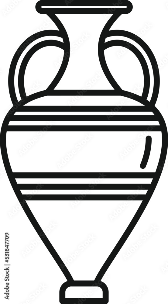 Amphora vessel icon outline vector. Ancient vase. Wine old Amphora vessel icon outline vector. Ancient vase. Wine old