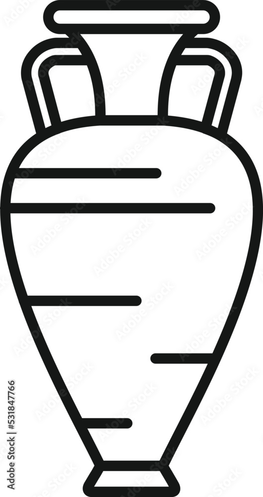 Pottery amphora icon outline vector. Ancient vase. Ceramic pot Pottery amphora icon outline vector. Ancient vase. Ceramic pot