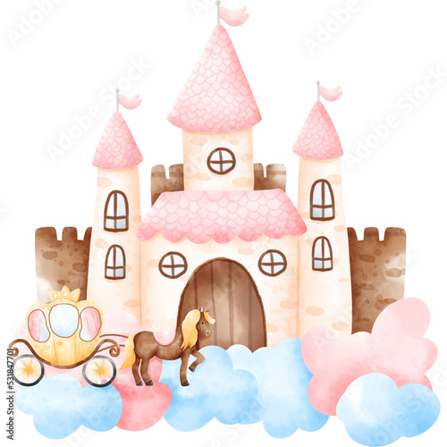 Castle in watercolor