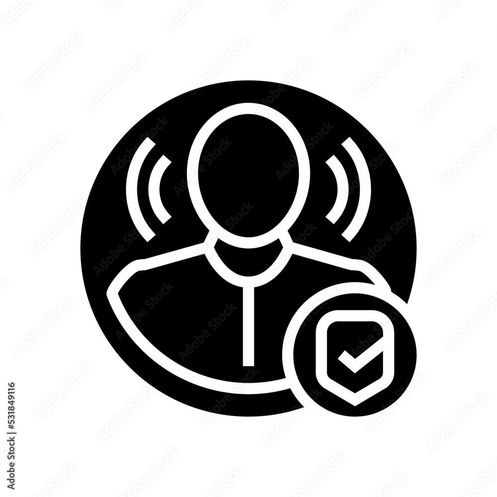 verified profile glyph icon vector. verified profile sign. isolated symbol illustration