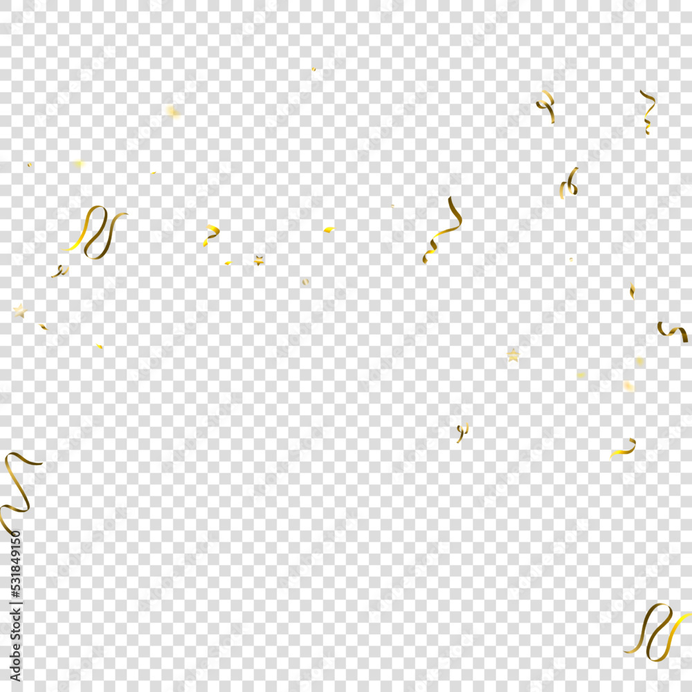 Fototapeta premium tinsel holiday Gold Foil serpentine ribbon star