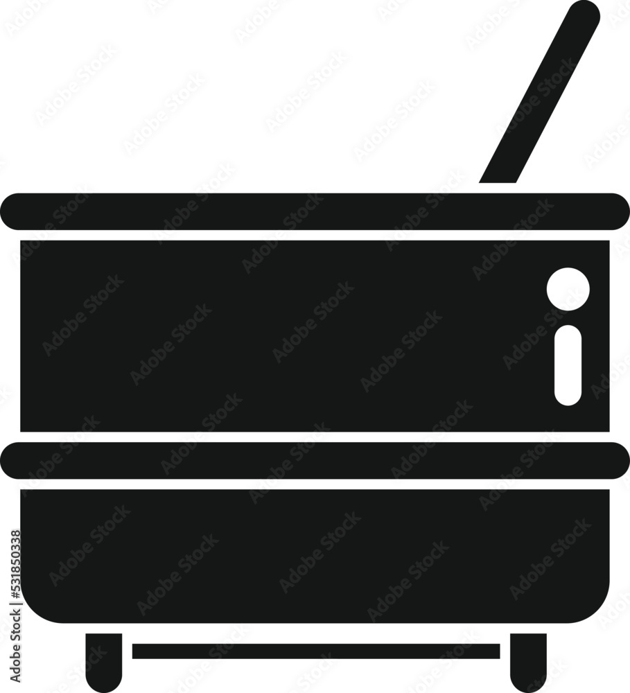 Milk pot factory icon simple vector. Cheese production. Farm process Milk pot factory icon simple vector. Cheese production. Farm process