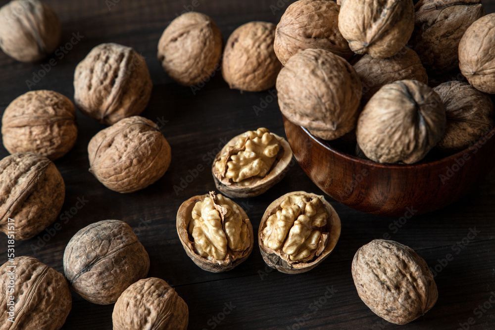 healthy walnuts on the table healthy walnuts on the table