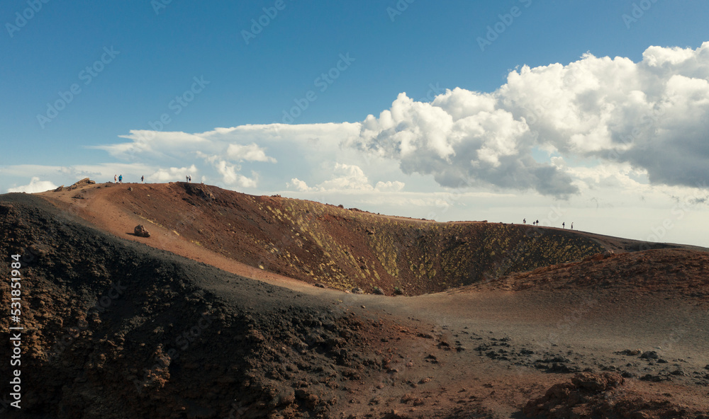 Silvestri crater of Mount Etna at Sicily, Italy.