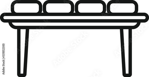 Cheese line icon outline vector. Milk factory. Bucket process