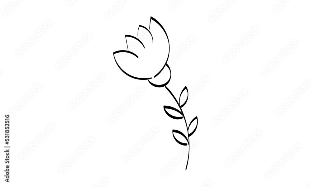 Floral Art. flower drawing with line-art. Drawing vector graphics with floral pattern for design. Floral Art. flower drawing with line-art. Drawing vector graphics with floral pattern for design.