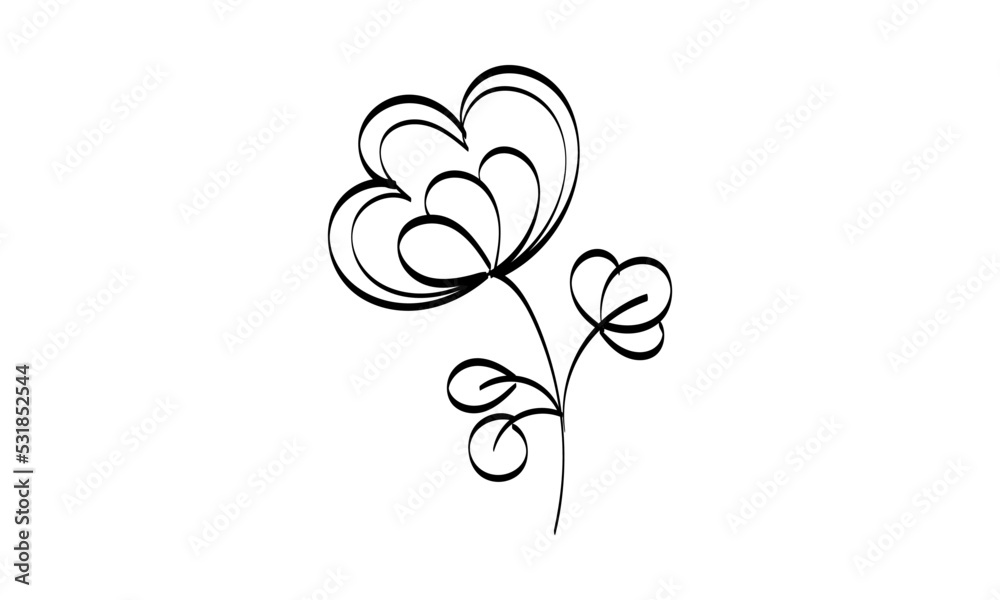 Floral Art. flower drawing with line-art. Drawing vector graphics with floral pattern for design. Floral Art. flower drawing with line-art. Drawing vector graphics with floral pattern for design.