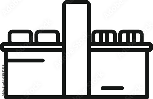 Cheese line pack icon outline vector. Milk production. Cow food