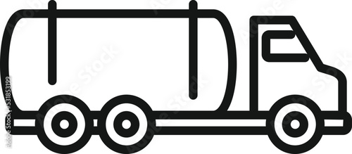 Milk tank truck icon outline vector. Factory cheese. Butter farm