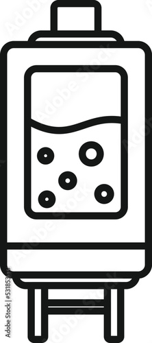 Cheese production pot icon outline vector. Milk food. Good product