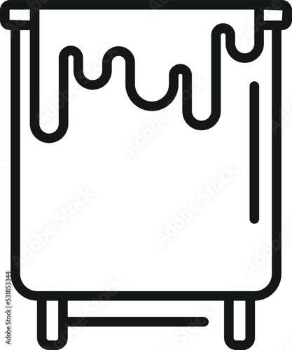 Milk cream icon outline vector. Cheese pro. Farm butter