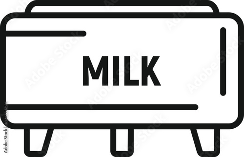 Factory milk tank icon outline vector. Food cheese. Dairy process