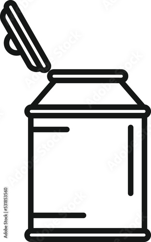 Farm milk tank icon outline vector. Factory cheese. Cow food