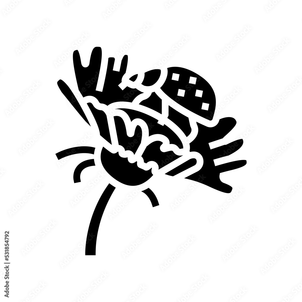 ladybug flower spring glyph icon vector. ladybug flower spring sign. isolated symbol illustration ladybug flower spring glyph icon vector. ladybug flower spring sign. isolated symbol illustration