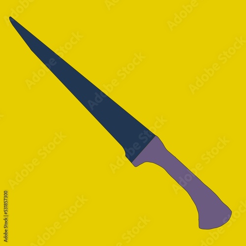 Canvas Print Pesh kabz (knife), A type of Indo-Persian knife designed to penetrate mail armour and other types of armor