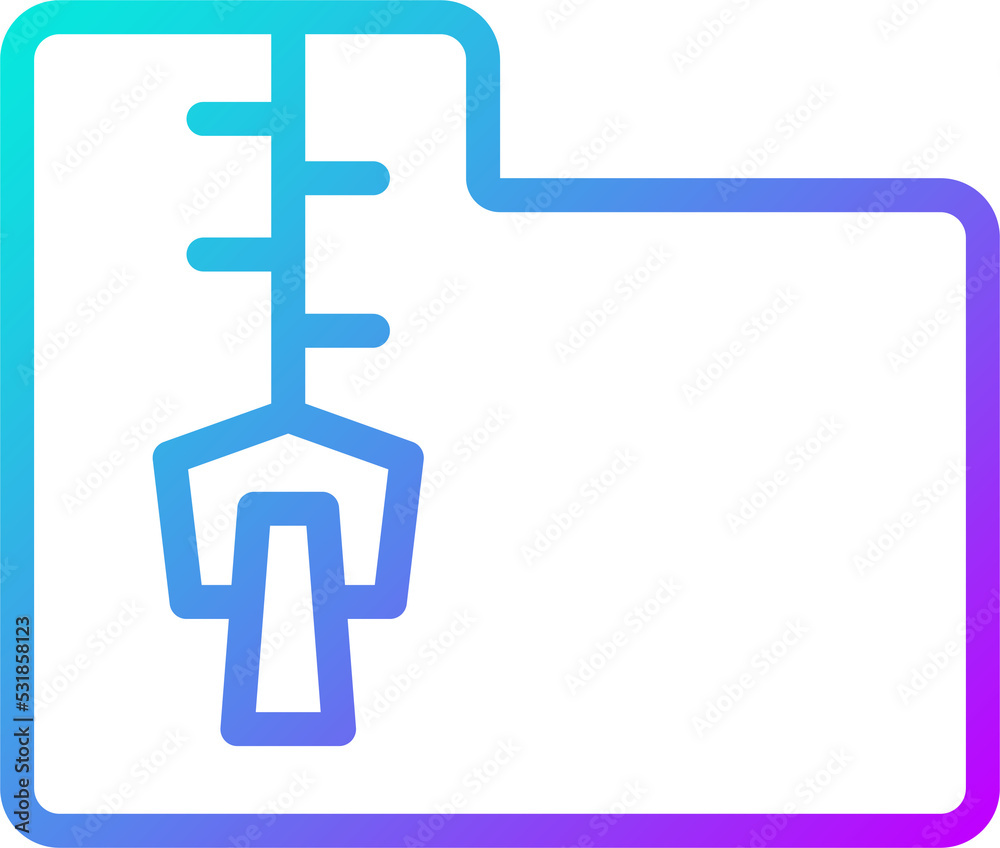 Data mining file archive gradient linear vector icon. Keeping virtual information. Digital data storage tool. Thin line color symbol. Modern style pictogram. Vector isolated outline drawing Data mining file archive gradient linear vector icon. Keeping virtual information. Digital data storage tool. Thin line color symbol. Modern style pictogram. Vector isolated outline drawing