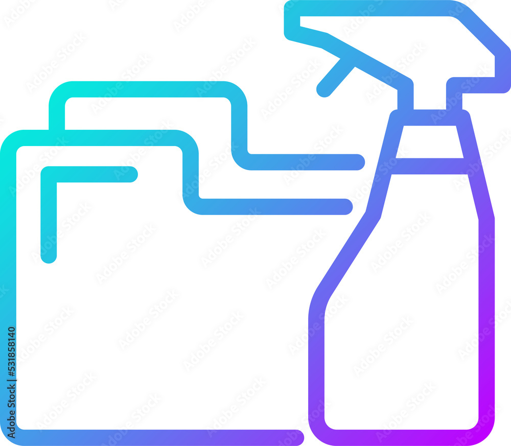 Data cleaning gradient linear vector icon. Data mining technique. Prepare information processing. File protection. Thin line color symbol. Modern style pictogram. Vector isolated outline drawing Data cleaning gradient linear vector icon. Data mining technique. Prepare information processing. File protection. Thin line color symbol. Modern style pictogram. Vector isolated outline drawing