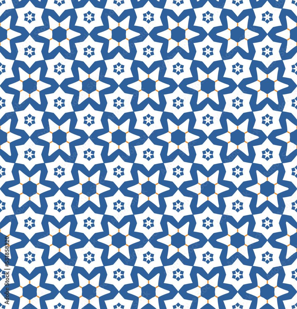 Fototapeta Geometric pattern. Seamless vector background. Ethnic graphic design.