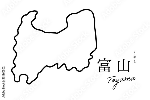 富山 とやま toyama シンプルな地図
