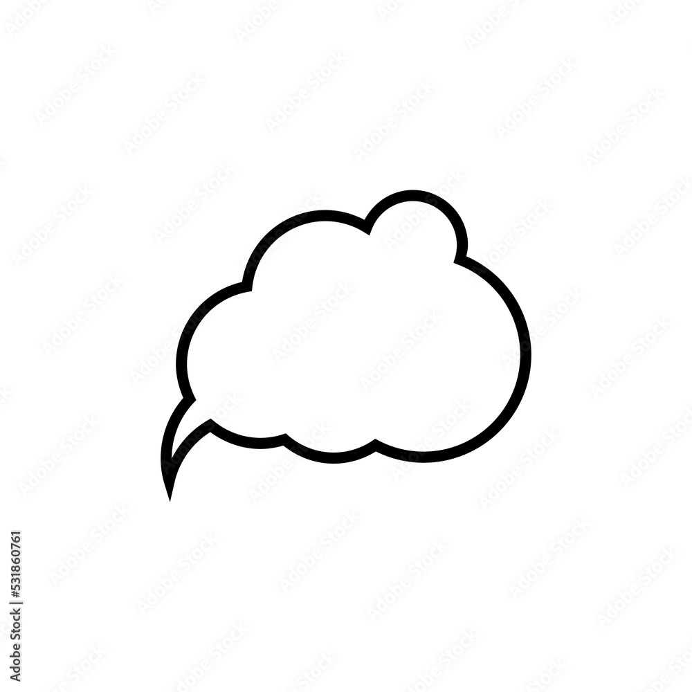 Speech bubbles graphic icon isolated on white background Speech bubbles graphic icon isolated on white background