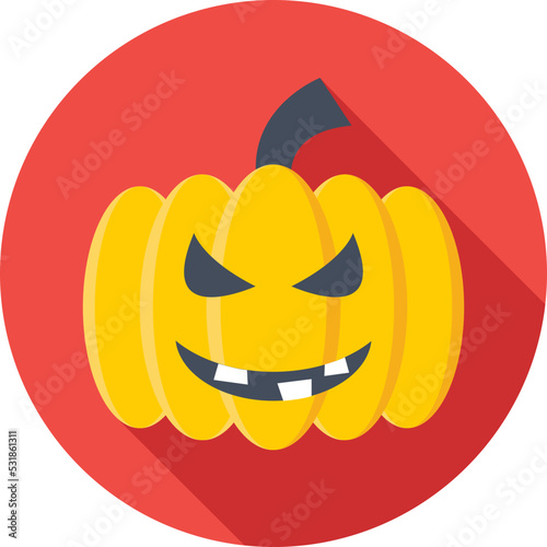 Halloween Pumpkin Vector Icon 