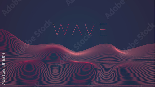 Wave 3D background design