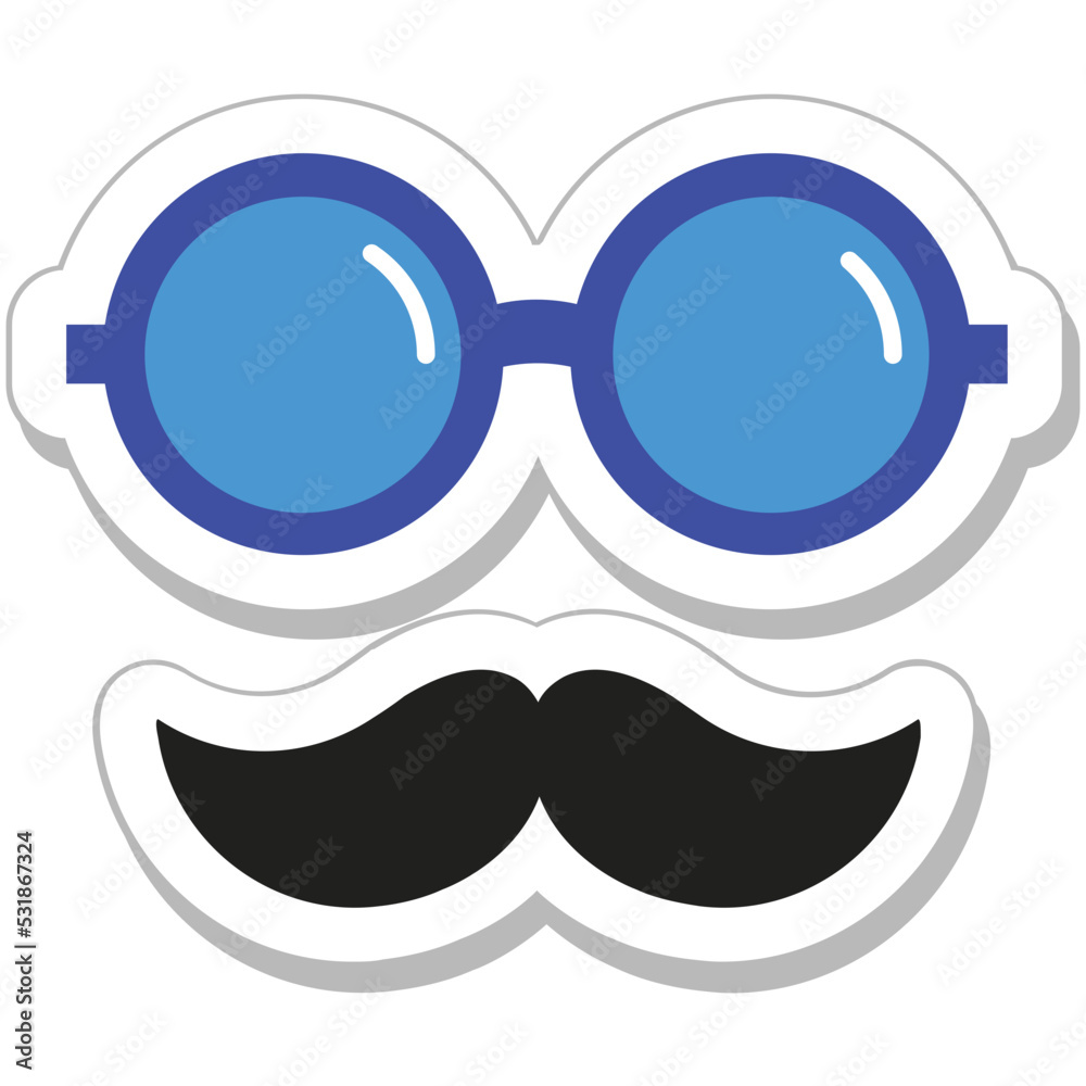 Fototapeta premium Hipster Colored Vector Icon