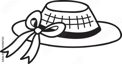Hand Drawn farm hat illustration