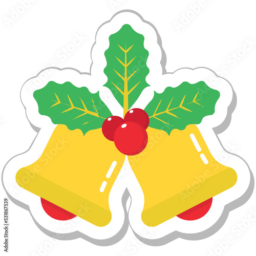 Christmas Bell Colored Vector Icon