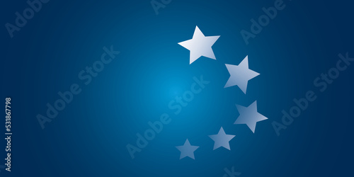 Five star rating review on dark blue background. Concept of best ranking service quality satisfaction or 5 score customer feedback rate symbol and success evaluation user experience. minimal style. © Chitraporn