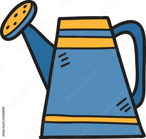 Hand Drawn watering pot illustration