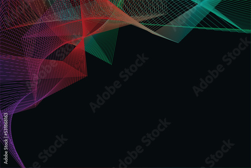Colorful wave background. stylish abstract background.  Abstract wave background design for brochures, flyers, magazines, business cards, banners.  Abstract Waving Particle Line Background Design (ID: 531868163)