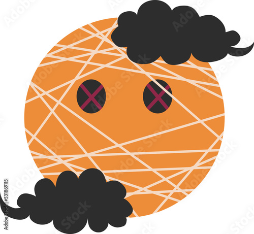 Happy Halloween Mummy Character Illustration Element