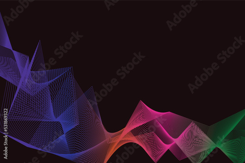 Abstract wave background design for brochures, flyers, magazines, business cards, banners.  Abstract Waving Particle Line Background Design. Colorful wave background. stylish abstract background (ID: 531869322)