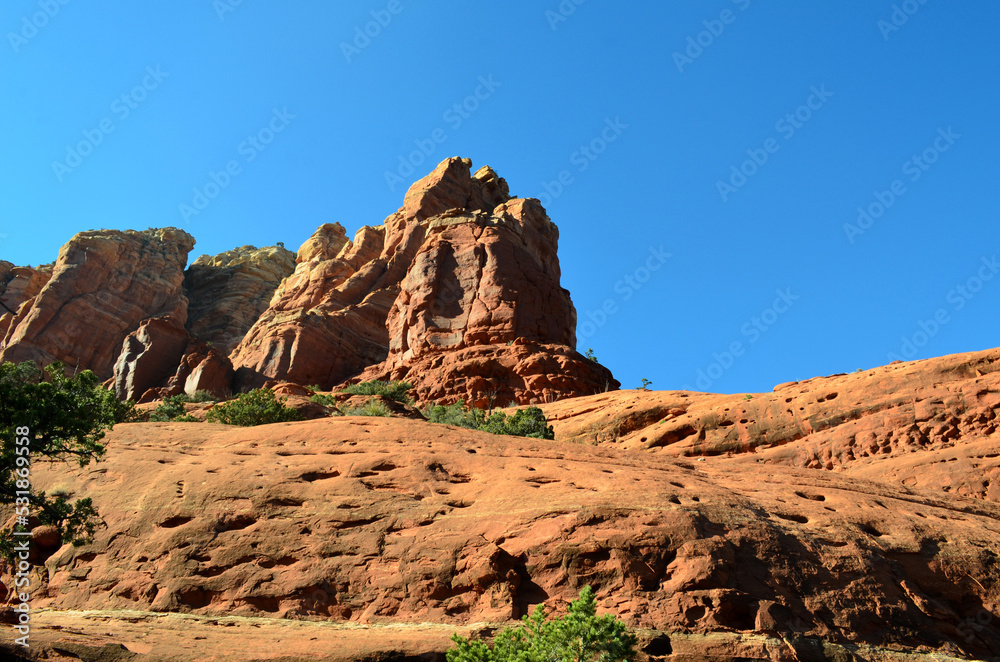 Fototapeta premium Smooth Red Rock in Sedona Arizona in the Winter