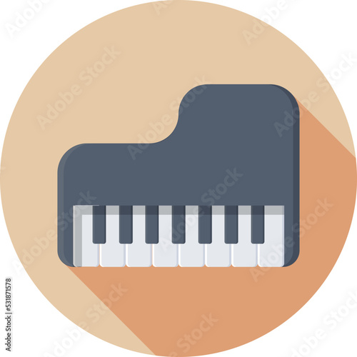 Piano Keyboard Vector Icon