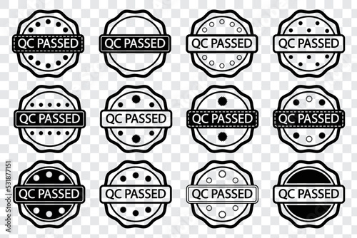 qc passed stamp rubber for element design