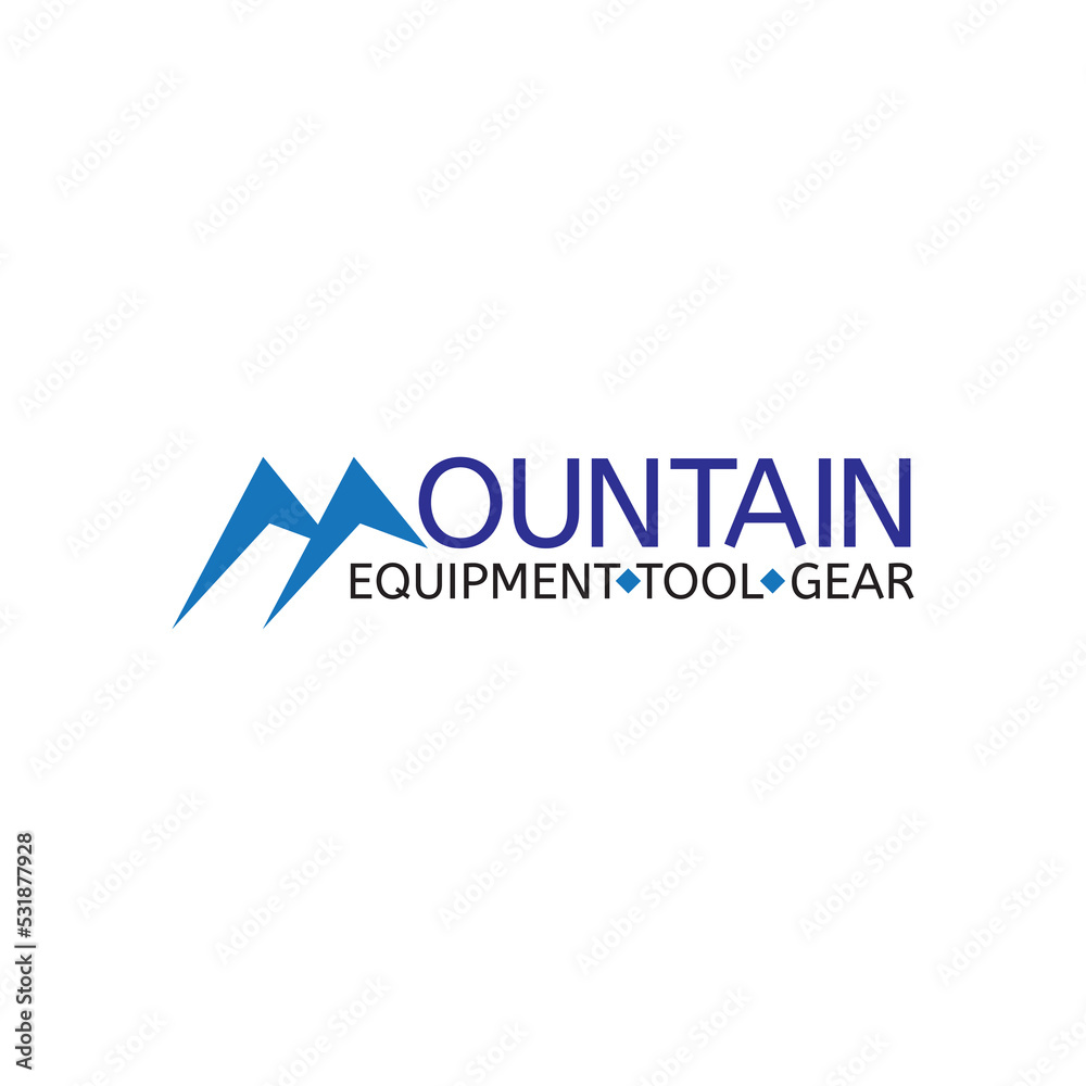 MOUNTAIN letter logo design vector