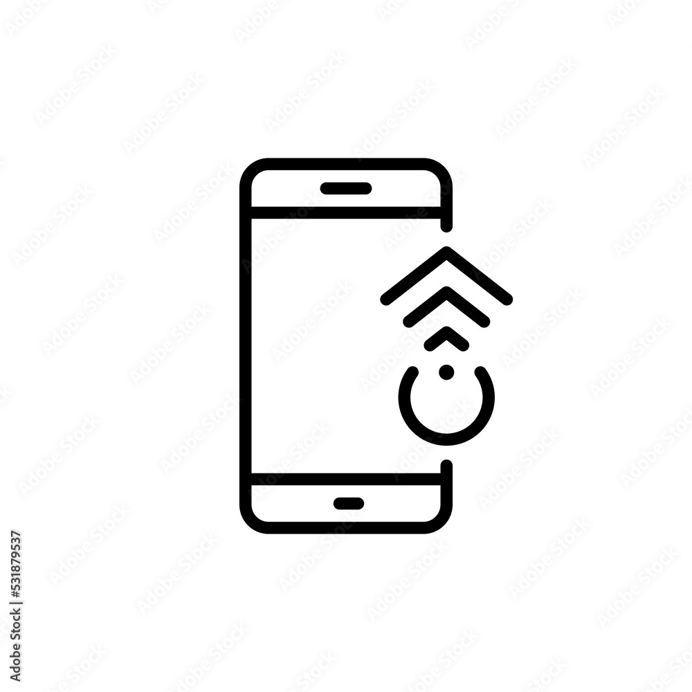 Swipe on Smartphone Line Icon. Scroll Up in Digital Electronic Device Move Gesture Linear Pictogram. Action on Mobile Phone Display Outline Icon. Editable Stroke. Isolated Vector Illustration Swipe on Smartphone Line Icon. Scroll Up in Digital Electronic Device Move Gesture Linear Pictogram. Action on Mobile Phone Display Outline Icon. Editable Stroke. Isolated Vector Illustration