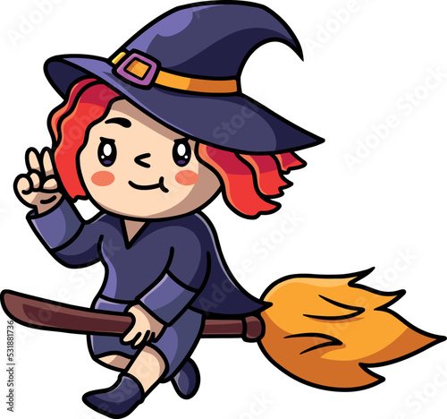 Cute witch of Halloween