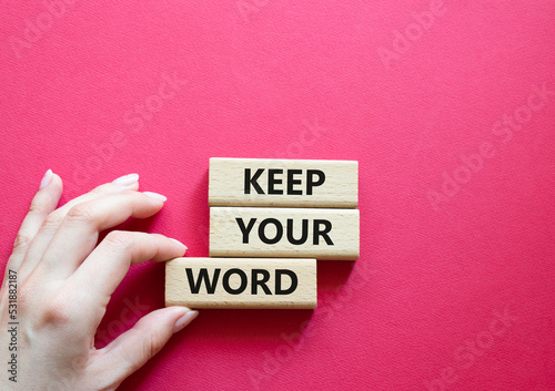 Платно Keep your word symbol