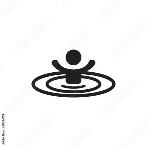 drowning person icon
