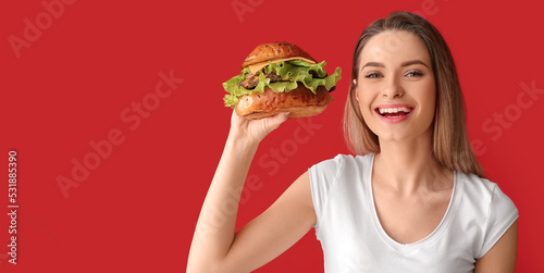 Beautiful happy young woman...