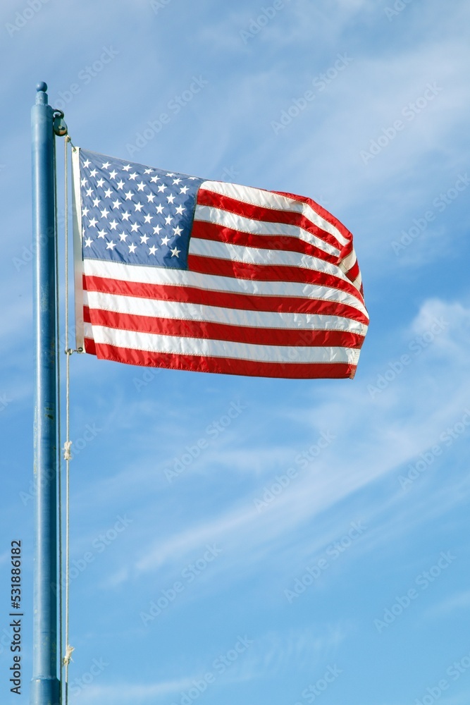 US Flagge am Fahnenmast 